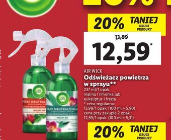 Lidl Odświeżacz powietrza eucalyptus & freesia air wick oferta