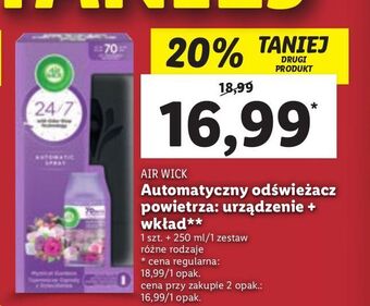Lidl Urządzenie + wkład tajemnicze ogrody z dzieciństwa air wick freshmatic life scents oferta