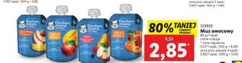 Lidl Deserek jabłko banan truskawka gerber natual for baby oferta