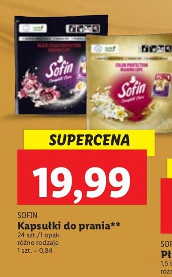 Lidl Kapsułki do prania black color protection sofin complete care oferta