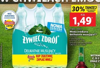 Lidl Woda delikatnie musująca żywiec zdrój oferta