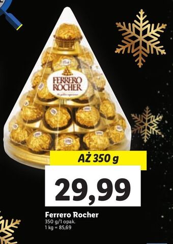 Lidl Bombonierka stożek świąteczny ferrero rocher oferta