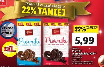 Lidl Pierniki w czekoladzie mlecznej tastino oferta