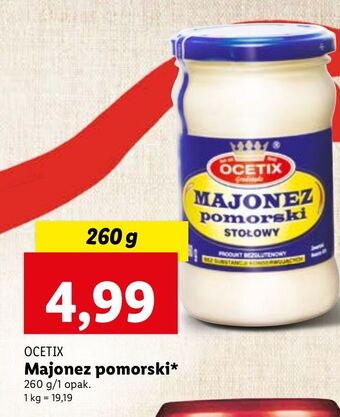 Lidl Majonez pomorski stołowy ocetix oferta