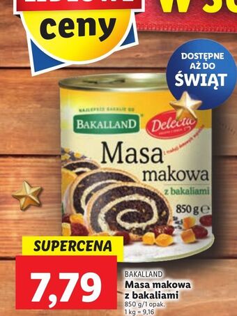Lidl Masa makowa z bakaliami bakalland oferta