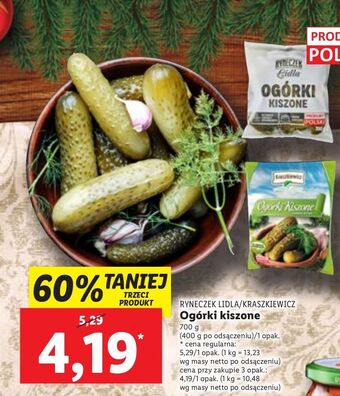 Lidl Ogorki kiszone kraszkiewicz oferta