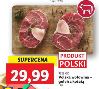 Lidl Goleń wołowa z kością plastry rzeźnik codzienna dostawa oferta
