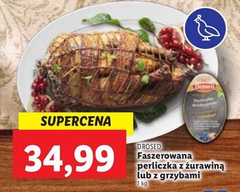 Perliczka faszerowana grzybami drosed
