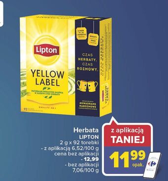 Carrefour Market Herbata lipton yellow label tea oferta