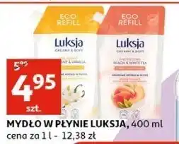 Auchan Mydło peach & white tea luksja creamy soft oferta