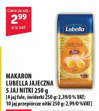 Eurocash Lubella Makaron jajeczny 5 jaj nitki 250g oferta