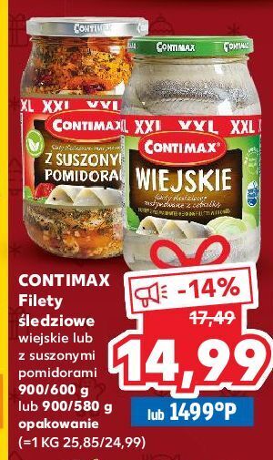 Kaufland Filety śledziowe z suszonymi pomidorami contimax oferta