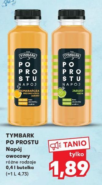 Kaufland Napój jabłko mięta tymbark po prostu oferta