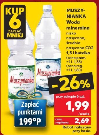Kaufland Woda średnionasycona muszynianka oferta