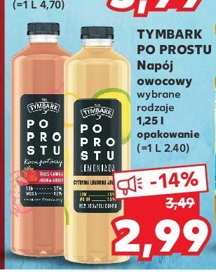 Kaufland Lemoniada tymbark po prostu oferta