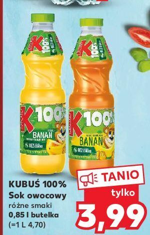 Kaufland Sok jabłko-banan-brzoskwinia-marchew kubuś 100% oferta