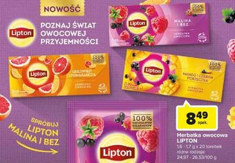 Carrefour Herbata malina i bez lipton oferta