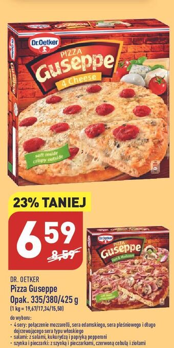 ALDI Pizza z salami dr. oetker guseppe oferta