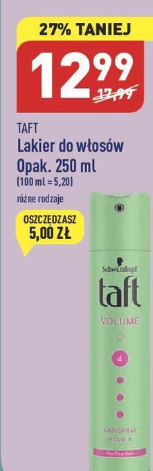 ALDI Lakier do włosów ultra strong taft volume oferta