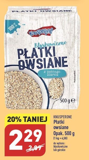 ALDI Płatki owsiane górskie knusperone oferta