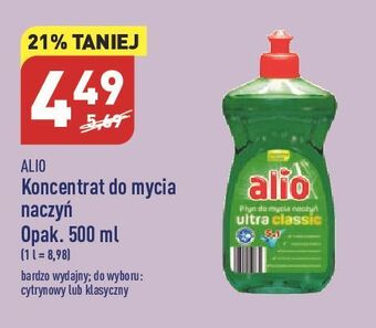 ALDI Płyn do mycia naczyń ultra lemon alio oferta