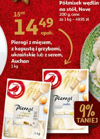 Auchan Pierogi z mięsem auchan różnorodne (logo czerwone) oferta