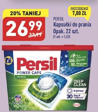 ALDI Kapsułki do prania deep clean universal persil power caps oferta