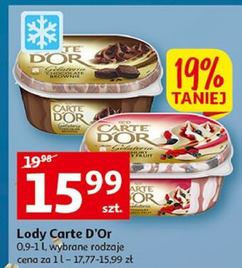 Auchan Lody yoghurt & forest fruit algida carte d'or les desserts oferta