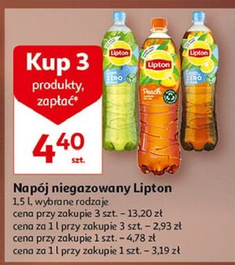 Auchan Herbata mrożona lemon zero sugar lipton ice tea oferta