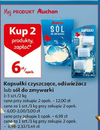 Auchan Kapsułki czyszczące do zmywarki auchan różnorodne (logo czerwone) oferta