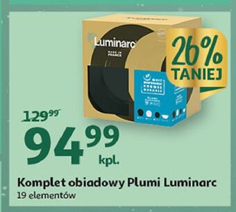 Auchan Komplet obiadowy plumi luminarc oferta