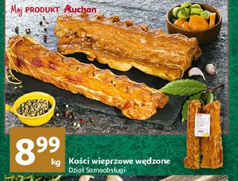 Auchan Kości wieprzowe wędzone auchan różnorodne (logo czerwone) oferta