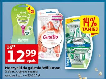 Auchan Maszynka do golenia sparkle wilkinson quattro for women oferta