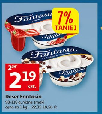 Auchan Jogurt z gwiazdkami w czekoladzie danone fantasia oferta