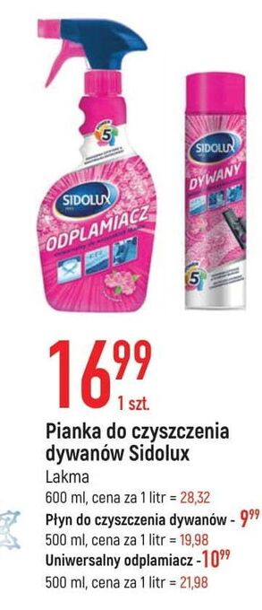 E.Leclerc Pianka do czyszczenia dywanów sidolux oferta