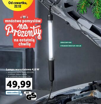 Lidl Lampa warsztatowa 4.8 w parkside oferta
