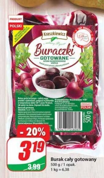 Dino Buraczek gotowany cały kraszkiewicz oferta