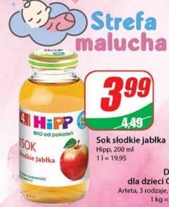 Dino Sok słodkie jabłka hipp oferta