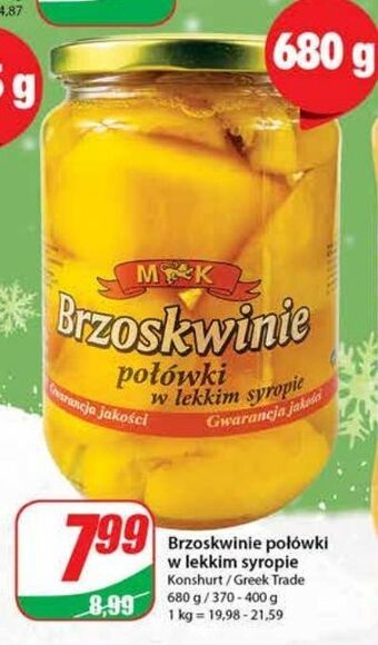 Dino Brzoskwinie połówki w lekkim syropie m&k oferta