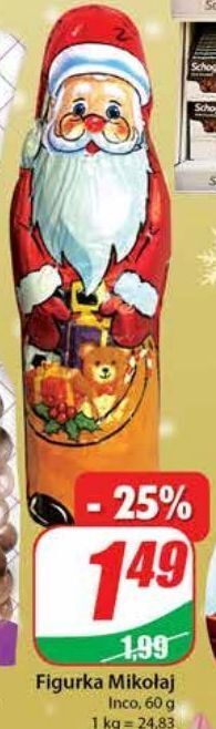Dino Mikołaj z czekolady inco oferta