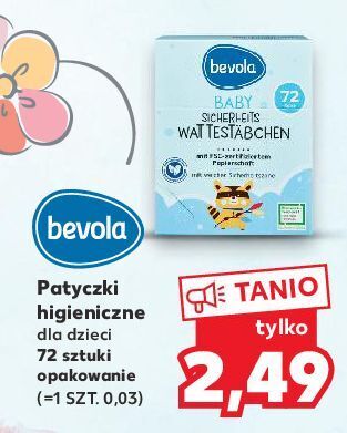 Kaufland Patyczki kosmetyczne dla dzieci bevola baby oferta