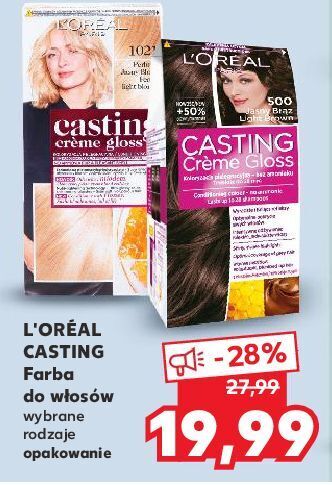 Kaufland Farba do włosów 1021 jasny perłowy blond l'oreal casting creme gloss oferta