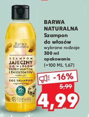 Kaufland Szampon do włosów jajeczny regenerujący z kompleksem witamin barwa naturalna oferta