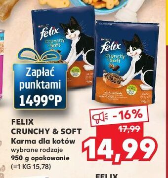 Kaufland Karma dla kota wołowina i kurczak z warzywami purina felix crunchy soft oferta