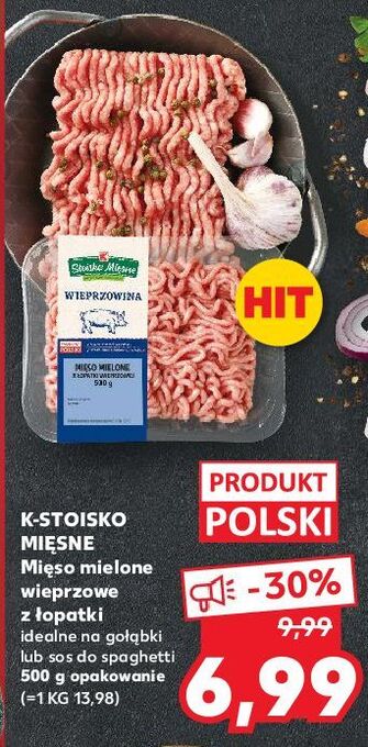 Kaufland Mięso mielone wieprzowe z łopatki stoisko mięsne oferta