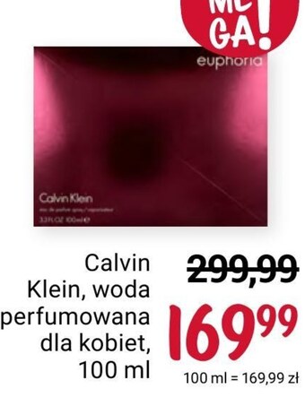 Rossmann Woda perfumowana damska calvin klein oferta