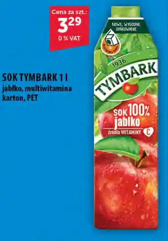 Eurocash Tymbark Sok 1l jabłko, multiwitamina, karton, PET oferta