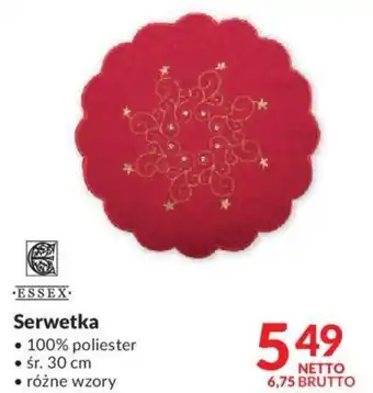 Makro Essex Serwetka 100% poliester śr. 30cm różne wzory oferta