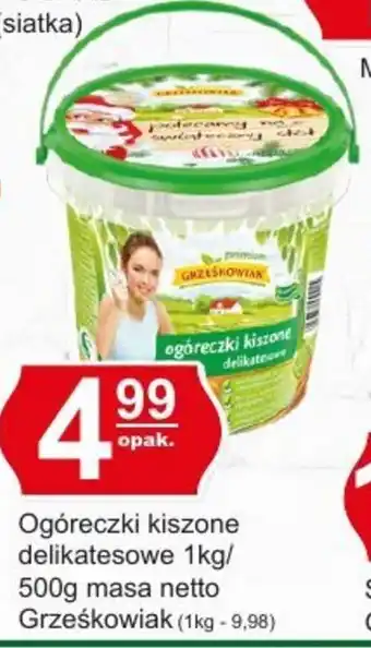 Hitpol Grześkowiak Ogóreczki kiszone delikatesowe 1kg/500g masa netto oferta