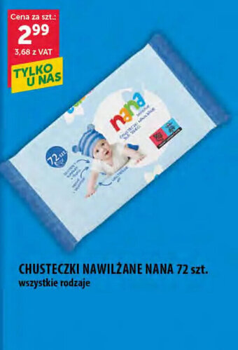 Eurocash Nana Chusteczki Nawilżane 72szt. oferta